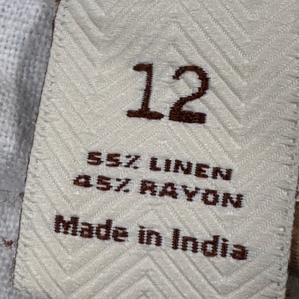 Sonoma Life Style Women's Capri Pants Size 12 White Linen Blend‎ Casual Summer - Picture 3 of 8